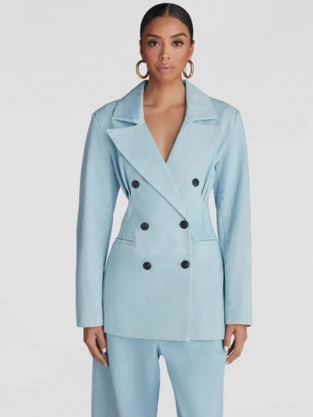 The Corset Denim Blazer